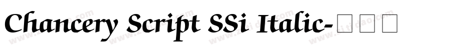 Chancery Script SSi Italic字体转换